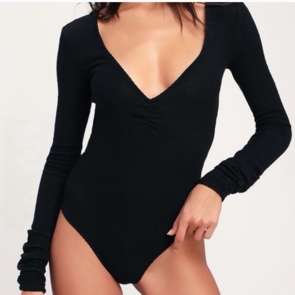 Free People Cozy Up With Me Knitted Bodysuit - Picture 2 of 8